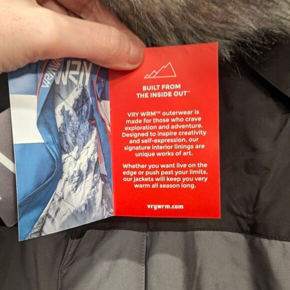 NWT VRY WRM Mens Polar Oxford Snorkel hooded black gray Sherpa Coat jacket XXL - Picture 13 of 14